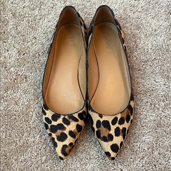 J. Crew Factory Shoes - J. Crew Leopard Calf Hair Flats